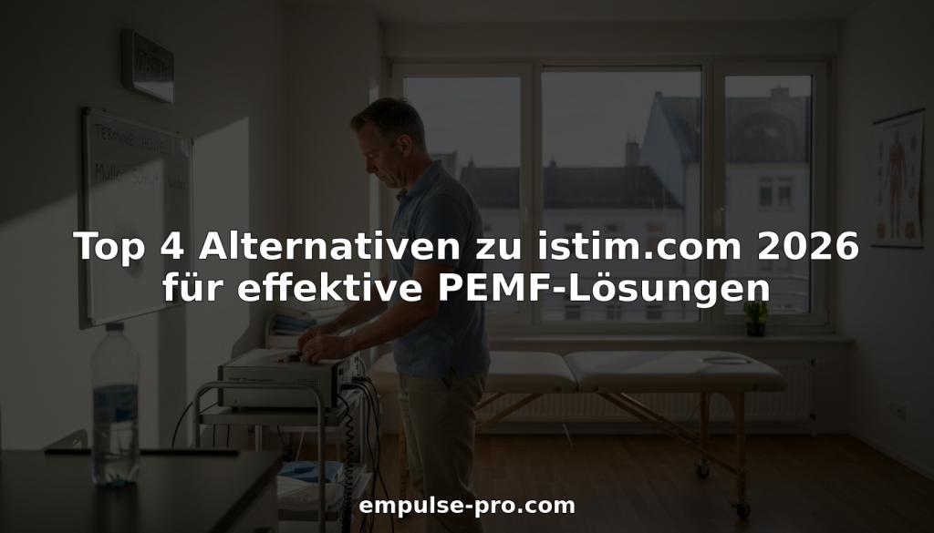 Physiotherapeutin setzt PEMF-Gerät in moderner Praxis gezielt ein