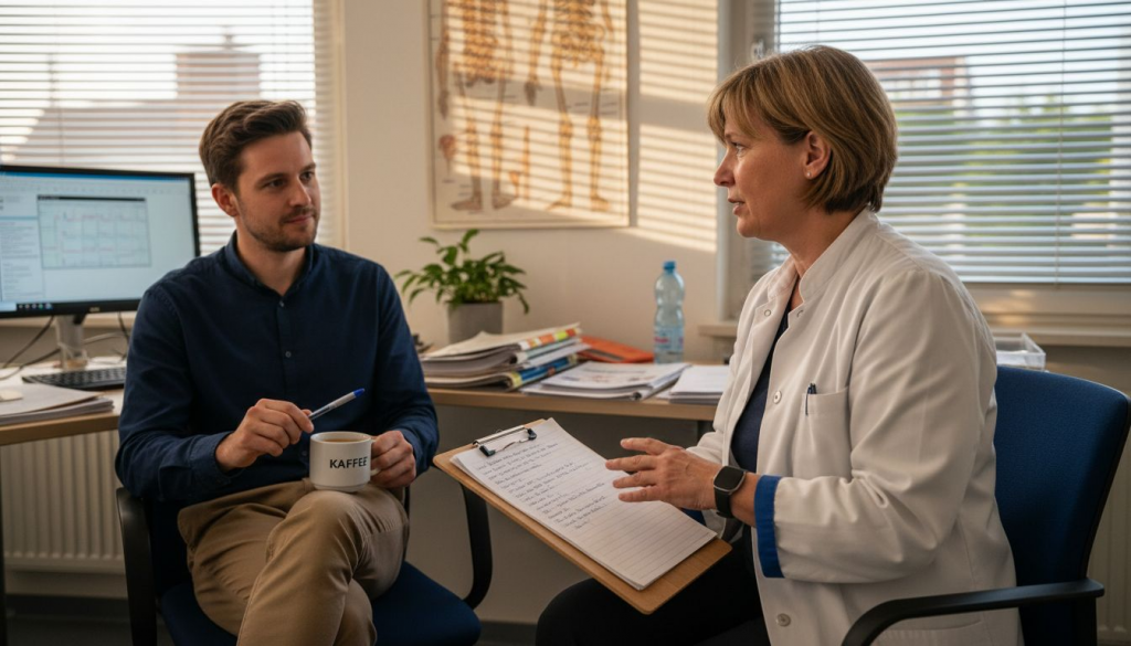 Ärzteteam bespricht sich gemeinsam in der Klinik